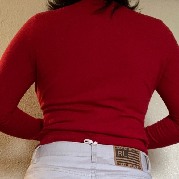 Red Argyle Cardigan - Picture 3 of 4